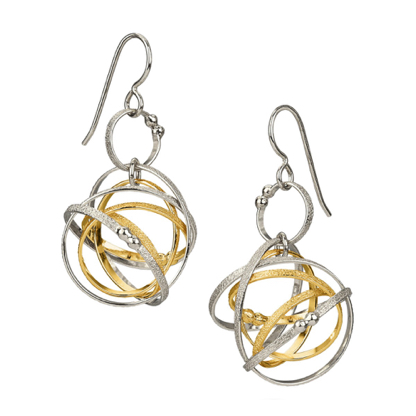 Mobius Mixed Loop Earring 

Sterling silver, 22K gold vermeil
ERDR32-G-S