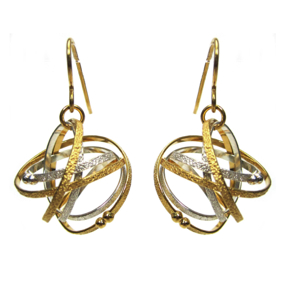 Mobius Mixed Drop Earring (lg)
22K gold vermeil, sterling
ERDR32-S-G