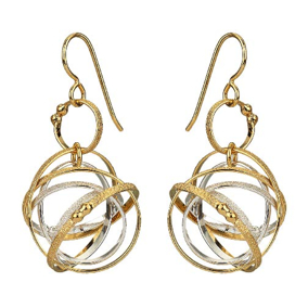 Mixed Mobius Loop Earring 
22K gold vermeil, sterling
ERDR37-S-G